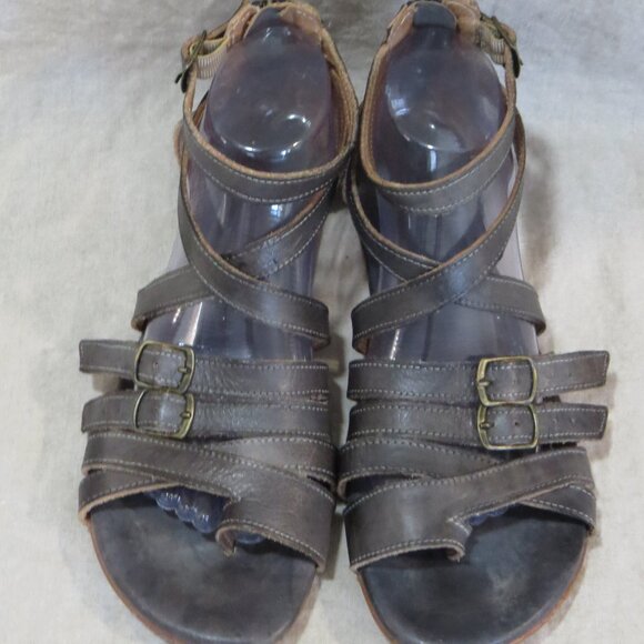 Bed Stu Bed|Stü Miya Leather Sandals - Size 9 - Pewter/Graphite Distressed - Picture 6 of 13